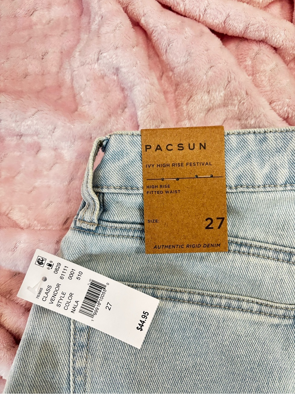 PacSun Light Wash High-Rise Denim Shorts - Picture 2 of 2